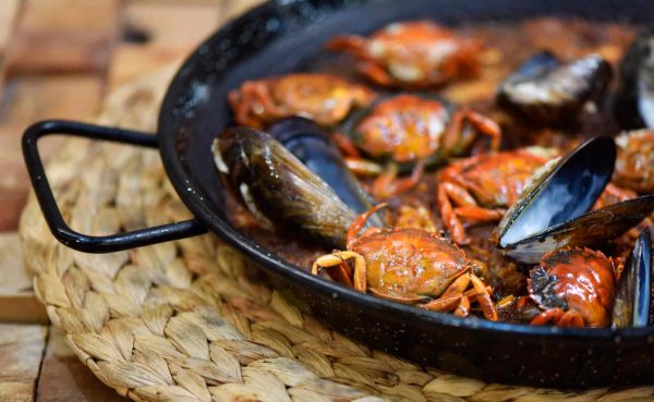 Arroz de Cangrejos y mejillones de roca