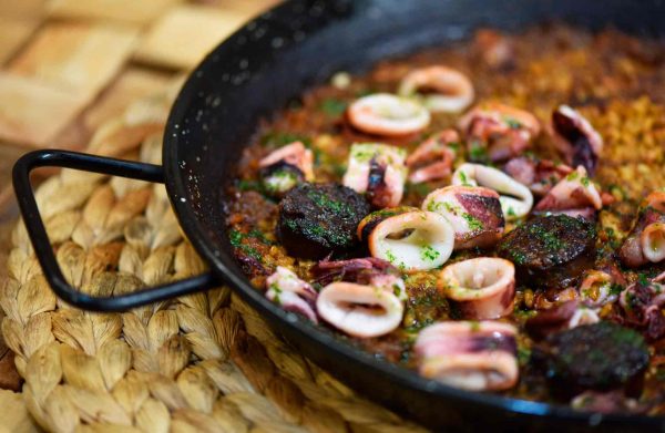 Arroz de Calamares con morcilla